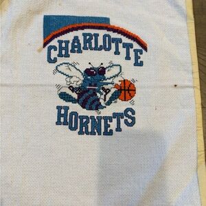 Charlotte hornets cross stitch basketball embroidery boys sports man cave dorm